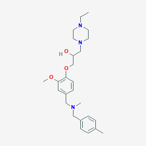 molecular formula C26H39N3O3 B5988552 1-(4-ethyl-1-piperazinyl)-3-(2-methoxy-4-{[methyl(4-methylbenzyl)amino]methyl}phenoxy)-2-propanol 