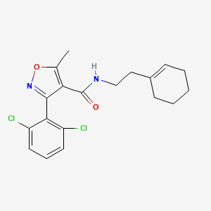 molecular formula C19H20Cl2N2O2 B5988581 N-[2-(1-cyclohexen-1-yl)ethyl]-3-(2,6-dichlorophenyl)-5-methyl-4-isoxazolecarboxamide 