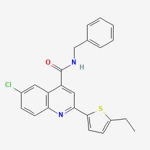 N-benzyl-6-chloro-2-(5-ethylthiophen-2-yl)quinoline-4-carboxamide