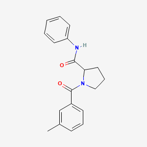 molecular formula C19H20N2O2 B5988595 1-(3-methylbenzoyl)-N-phenylprolinamide 