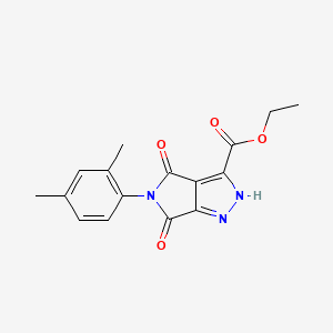 ethyl 5-(2,4-dimethylphenyl)-4,6-dioxo-2,4,5,6-tetrahydropyrrolo[3,4-c]pyrazole-3-carboxylate