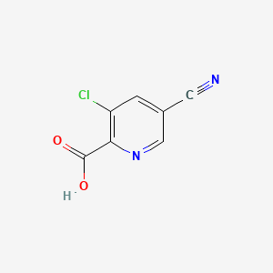 B598862 3-Chloro-5-cyanopyridine-2-carboxylic acid CAS No. 1200497-81-9