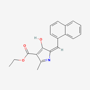 ethyl (5E)-2-methyl-5-(naphthalen-1-ylmethylidene)-4-oxo-4,5-dihydro-1H-pyrrole-3-carboxylate