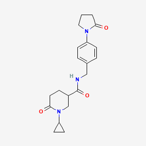 1-cyclopropyl-6-oxo-N-[4-(2-oxo-1-pyrrolidinyl)benzyl]-3-piperidinecarboxamide