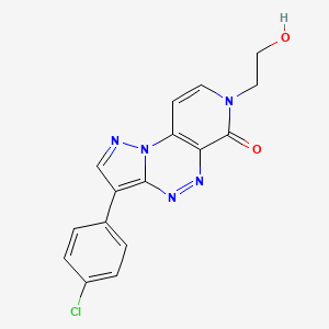 3-(4-chlorophenyl)-7-(2-hydroxyethyl)pyrazolo[5,1-c]pyrido[4,3-e][1,2,4]triazin-6(7H)-one