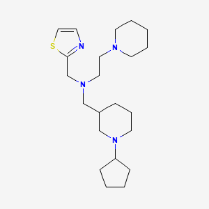 N-[(1-cyclopentylpiperidin-3-yl)methyl]-2-piperidin-1-yl-N-(1,3-thiazol-2-ylmethyl)ethanamine