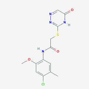 N-(4-chloro-2-methoxy-5-methylphenyl)-2-[(5-oxo-4,5-dihydro-1,2,4-triazin-3-yl)thio]acetamide