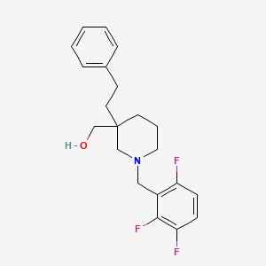 molecular formula C21H24F3NO B5988740 [3-(2-Phenylethyl)-1-[(2,3,6-trifluorophenyl)methyl]piperidin-3-yl]methanol 