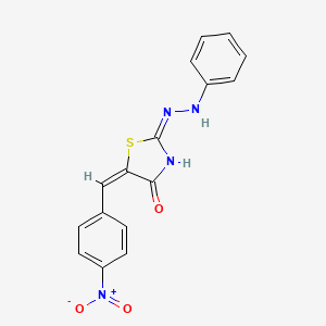 (2E,5E)-5-[(4-nitrophenyl)methylidene]-2-(phenylhydrazinylidene)-1,3-thiazolidin-4-one