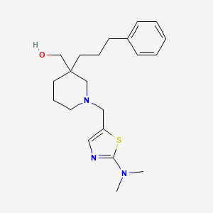 molecular formula C21H31N3OS B5988776 [1-{[2-(dimethylamino)-1,3-thiazol-5-yl]methyl}-3-(3-phenylpropyl)-3-piperidinyl]methanol 