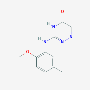 molecular formula C11H12N4O2 B5988789 3-[(2-methoxy-5-methylphenyl)amino]-1,2,4-triazin-5(4H)-one 