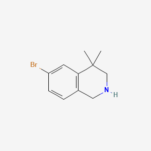 molecular formula C11H14BrN B598880 6-溴-4,4-二甲基-1,2,3,4-四氢异喹啉 CAS No. 1203686-06-9