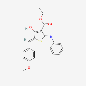 molecular formula C22H21NO4S B5988815 ethyl (5Z)-5-[(4-ethoxyphenyl)methylidene]-4-oxo-2-(phenylamino)-4,5-dihydrothiophene-3-carboxylate 