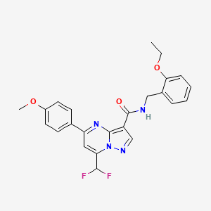 7-(difluoromethyl)-N-[(2-ethoxyphenyl)methyl]-5-(4-methoxyphenyl)pyrazolo[1,5-a]pyrimidine-3-carboxamide