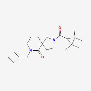 7-(cyclobutylmethyl)-2-[(2,2,3,3-tetramethylcyclopropyl)carbonyl]-2,7-diazaspiro[4.5]decan-6-one