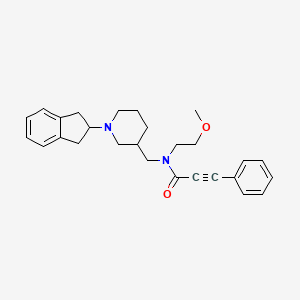 N-{[1-(2,3-dihydro-1H-inden-2-yl)-3-piperidinyl]methyl}-N-(2-methoxyethyl)-3-phenyl-2-propynamide