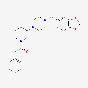 1-(1,3-benzodioxol-5-ylmethyl)-4-[1-(1-cyclohexen-1-ylacetyl)-3-piperidinyl]piperazine