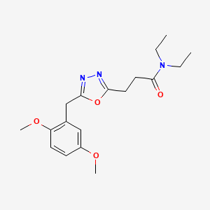 3-[5-(2,5-dimethoxybenzyl)-1,3,4-oxadiazol-2-yl]-N,N-diethylpropanamide