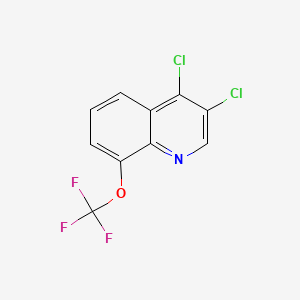 molecular formula C10H4Cl2F3NO B598884 3,4-Dichloro-8-(trifluoromethoxy)quinoline CAS No. 1204810-63-8