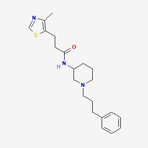 molecular formula C21H29N3OS B5988843 3-(4-methyl-1,3-thiazol-5-yl)-N-[1-(3-phenylpropyl)piperidin-3-yl]propanamide 