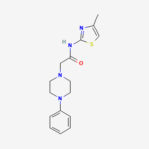 N-(4-methyl-1,3-thiazol-2-yl)-2-(4-phenylpiperazin-1-yl)acetamide