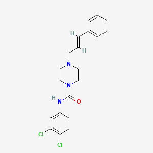 N-(3,4-DICHLOROPHENYL)-4-[(2E)-3-PHENYL-2-PROPEN-1-YL]-1-PIPERAZINECARBOXAMIDE