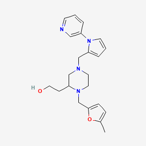 2-(1-[(5-methyl-2-furyl)methyl]-4-{[1-(3-pyridinyl)-1H-pyrrol-2-yl]methyl}-2-piperazinyl)ethanol