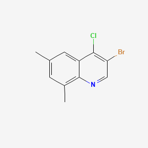 molecular formula C11H9BrClN B598891 3-Bromo-4-chloro-6,8-dimethylquinoline CAS No. 1204812-23-6