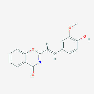 molecular formula C17H13NO4 B5988928 2-[(1E)-2-(4-HYDROXY-3-METHOXYPHENYL)ETHENYL]-4H-1,3-BENZOXAZIN-4-ONE 