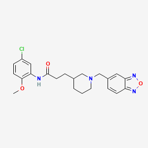 molecular formula C22H25ClN4O3 B5988934 3-[1-(2,1,3-benzoxadiazol-5-ylmethyl)-3-piperidinyl]-N-(5-chloro-2-methoxyphenyl)propanamide 