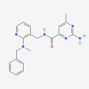 2-amino-N-({2-[benzyl(methyl)amino]-3-pyridinyl}methyl)-6-methyl-4-pyrimidinecarboxamide