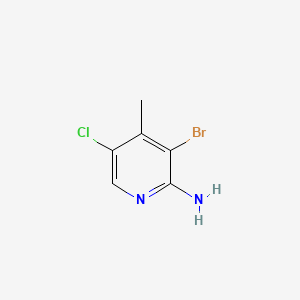 molecular formula C6H6BrClN2 B598895 3-溴-5-氯-4-甲基吡啶-2-胺 CAS No. 1199773-28-8