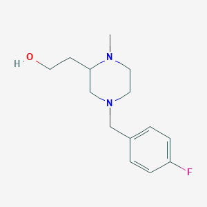 2-[4-(4-fluorobenzyl)-1-methyl-2-piperazinyl]ethanol