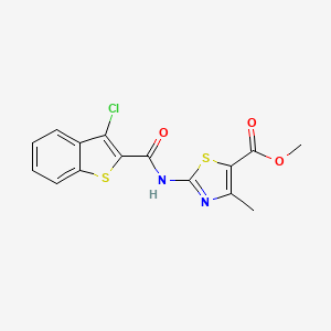 Methyl 2-{[(3-chloro-1-benzothiophen-2-yl)carbonyl]amino}-4-methyl-1,3-thiazole-5-carboxylate