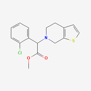 molecular formula C16H16ClNO2S B598896 2-(2-氯苯基)-2-(4,5-二氢噻吩并[2,3-c]吡啶-6(7H)-基)乙酸甲酯 CAS No. 144457-43-2