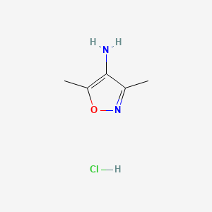 molecular formula C5H9ClN2O B598897 3,5-Dimethylisoxazol-4-amine hydrochloride CAS No. 127107-28-2