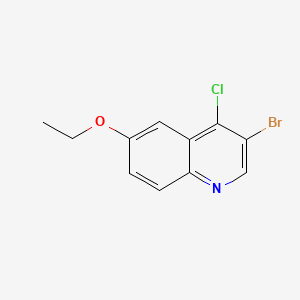 molecular formula C11H9BrClNO B598898 3-溴-4-氯-6-乙氧基喹啉 CAS No. 1204810-86-5