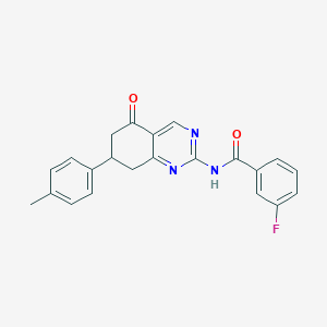 3-fluoro-N-[7-(4-methylphenyl)-5-oxo-5,6,7,8-tetrahydroquinazolin-2-yl]benzamide