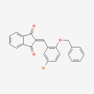 2-{[2-(BENZYLOXY)-5-BROMOPHENYL]METHYLIDENE}-2,3-DIHYDRO-1H-INDENE-1,3-DIONE