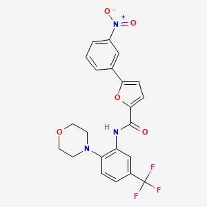 molecular formula C22H18F3N3O5 B5989009 N-[2-(4-morpholinyl)-5-(trifluoromethyl)phenyl]-5-(3-nitrophenyl)-2-furamide 