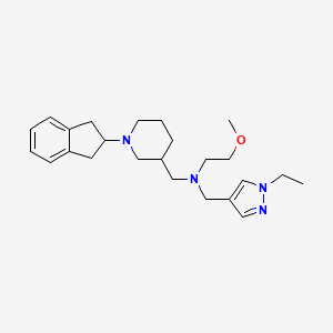 N-{[1-(2,3-dihydro-1H-inden-2-yl)-3-piperidinyl]methyl}-N-[(1-ethyl-1H-pyrazol-4-yl)methyl]-2-methoxyethanamine