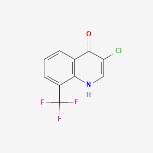molecular formula C10H5ClF3NO B598905 3-Chloro-8-(trifluoromethyl)quinolin-4(1H)-one CAS No. 1204810-22-9