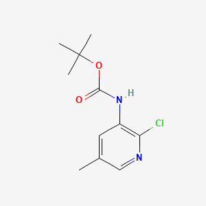 molecular formula C11H15ClN2O2 B598908 tert-Butyl 2-chloro-5-methylpyridin-3-ylcarbamate CAS No. 1203498-98-9