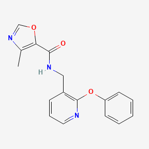 4-methyl-N-[(2-phenoxypyridin-3-yl)methyl]-1,3-oxazole-5-carboxamide