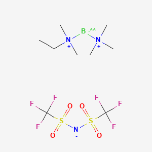 B598910 (Ethyldimethylammonio)(trimethylammonio)dihydroborate bis(trifluoromethylsulfonyl)amide CAS No. 1204485-05-1