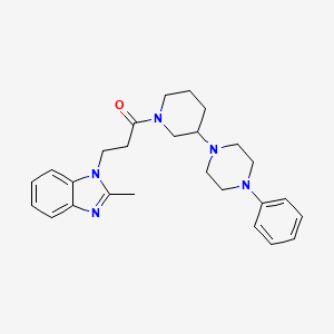 2-methyl-1-{3-oxo-3-[3-(4-phenyl-1-piperazinyl)-1-piperidinyl]propyl}-1H-benzimidazole