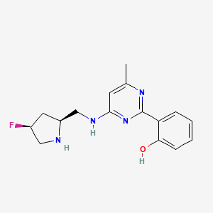 2-[4-({[(2S,4S)-4-fluoro-2-pyrrolidinyl]methyl}amino)-6-methyl-2-pyrimidinyl]phenol dihydrochloride