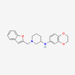 1-(1-benzofuran-2-ylmethyl)-N-(2,3-dihydro-1,4-benzodioxin-6-yl)-3-piperidinamine