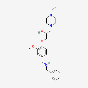 molecular formula C24H35N3O3 B5989155 1-[4-[(Benzylamino)methyl]-2-methoxyphenoxy]-3-(4-ethylpiperazin-1-yl)propan-2-ol 