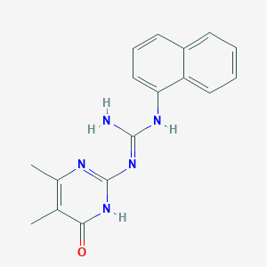 molecular formula C17H17N5O B5989166 N-(5,6-DIMETHYL-4-OXO-1,4-DIHYDRO-2-PYRIMIDINYL)-N''-(1-NAPHTHYL)GUANIDINE 